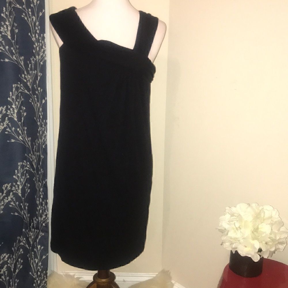 Milly Classiclittle Blacksleevelesswooldress Size M Medium